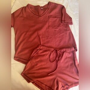 Women's Rust Pajama Set